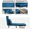 Fotel rozkładany HOMCOM 4 w 1 z funkcją spania, 183 x 63 Podgląd zdjęcia produktu 6