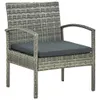 vidaXL Chaise de jardin avec coussin Poly Rattan Gris Voir les images du produit 7