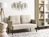 BELIANI 2-Sitzer Sofa Beige Stoffbezug Gesteppt Hohe Produktbild-Vorschau 2