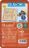 The back of a Sudoku game box, showing the game board, pieces, and product information. Produktbild-Vorschau