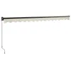 vidaXL Auvent rétractable Crème 4,5x3 m Tissu et aluminium Voir les images du produit 9