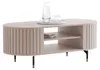 Couchtisch LINNEA Oval 104 cm – Mit Ablage & Lamellen – Produktbild-Vorschau 3