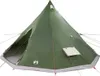 vidaXL Tipi Zelt mit Dach mit Speicher Grün 560 x 560 x 300 Produktbild-Vorschau 1