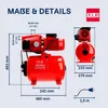 TIP HWW 1200/25, 1200 W, Prąd przemienny, 4300 l/h, Czarny, Podgląd zdjęcia produktu 6