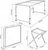 Ekspand | Set 4 Stühle - Tisch 120x60cm - Klappbar - Produktbild-Vorschau 12