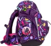 A purple backpack with a colorful leaf pattern and a black panther emblem. Náhľad obrázku produktu