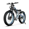 A white background studio shot of an electric mountain bike. Produktbild-Vorschau