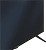 Close-up of the bottom corner of a black television screen with a stand. Produktbild-Vorschau
