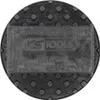 A close-up, top-down view of a black rubber pad with embossed diamond patterns and a central rectangular section containing text and a logo. Náhled obrázku produktu