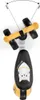 Close-up of the handlebars and front of a balance bike, showing the steering angle limits. Anteprima dell’immagine prodotto