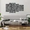 Bilder auf glas - 4 Teile - Op-Art. Schwarz Weiß - 120x70cm Produktbild-Vorschau 6