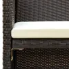vidaXL Divano da giardino a 2 posti con cuscini in poly Anteprima dell’immagine prodotto 2