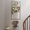 tableau mural 3D "Feuilles" en métal doré / anthracite / Voir les images du produit 2
