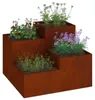 vidaXL Vaso da giardino arrugginito 100 x 100 x 60 cm Anteprima dell’immagine prodotto 2