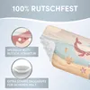 A close-up marketing image of a children's bath mat with a sea-themed design, highlighting its anti-slip features. Produktbild-Vorschau