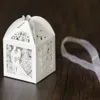 50pcs Hochzeit Paar Süßigkeiten Boxen, Laser Cut Hochzeit Produktbild-Vorschau 3
