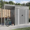 vidaXL Casetta da giardino con tettoia grigio chiaro Anteprima dell’immagine prodotto 2