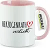Huuraa Kaffeetasse Herzogenrath verliebt 330ml Rosa Keramik Produktbild-Vorschau 1