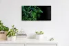Küchenuhr Bürouhr Leinwand Uhr 60x30 Gemälde Blumen Blätter Produktbild-Vorschau 3