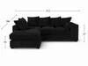 Ecksofa Links DIVERS 3-Sitzer Cord Schwarz 212x166 cm L Produktbild-Vorschau 3