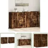 The Living Store Sideboards 2 Stk. Räuchereiche 79x38x80 cm Produktbild-Vorschau 1