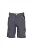 A pair of gray cargo shorts with black accents on a white background. Produktbild-Vorschau