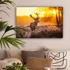MuchoWow® - Leinwandbilder - Hirsche - Winter - Produktbild-Vorschau 2