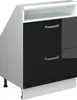 A product shot of a black and white cabinet with two drawers. Podgląd zdjęcia produktu