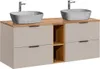 Doppelwaschtisch 140.8cm Adriel mit 4 Schubladen, Beige Produktbild-Vorschau 1