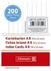 BRUNNEN Karteikarte A8 liniert weiss 200 St 102289100 Produktbild-Vorschau 1