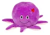 A purple plush octopus toy with a red heart embroidered on its head. Produktbild-Vorschau