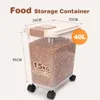 Nobleza 40L/15KG Futtertonne Luftdicht mit Deckel Produktbild-Vorschau 2