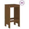 The Living Store 5-tlg. Gartenbar-Set Honigbraun Massivholz Produktbild-Vorschau 4