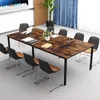 COSTWAY Conferentietafel 240x120 cm, vergadertafel voor Productafbeelding-voorbeeld 8