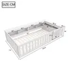 Flieks Kinderbett 90x200cm mit Tür, Bodenbett Spielbett mit Produktbild-Vorschau 7