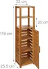 Relaxdays Badregal Bambus, 6 Ablagen, Badezimmer, Produktbild-Vorschau 4