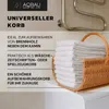Kaminholzkorb 60 x 44 cm aus Weide mit Holzleisten Stabiler Produktbild-Vorschau 5