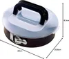 A Kaiser Springform cake tin with a lid and handle, shown with dimensions indicated. Produktbild-Vorschau