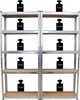 Schwerlastregal 170x75x30 cm 2er Set Steckregal Lagerregal Produktbild-Vorschau 5