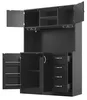 Moderner Buffetschrank 120x40x188cm mit LED Beleuchtung Produktbild-Vorschau 8