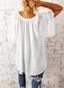 ASKSA Damen Elegant Hemd Rüsche Casual Shirt V-Ausschnitt Produktbild-Vorschau 3