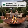 Runde Schale aus Metall mit Edelrost, Durchmesser 50 cm, Produktbild-Vorschau 5