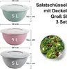 Salatschüssel mit Deckel, 3-teiliges Set  5-Liter in Produktbild-Vorschau 2