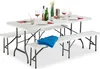 Relaxdays Bierzeltgarnitur klappbar, 3er Gartenmöbel Set, Produktbild-Vorschau 1