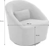 Poltrona girevole 360° con cuscino, Grigio Anteprima dell’immagine prodotto 6