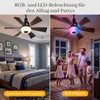 Deckenventilator mit Beleuchtung und Fernbedienung, E27 Produktbild-Vorschau 9