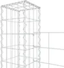 vidaXL Gabionový kôš U-Form so 4 stĺpikmi Železo 380x20x150 Náhľad obrázku produktu 5
