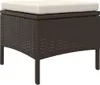 vidaXL 2-Sitzer-Gartensofa mit Tisch & Hocker Poly Rattan Produktbild-Vorschau 6