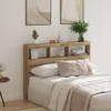 vidaXL Tête de lit LED avec étagères Chêne Artisan Voir les images du produit 4