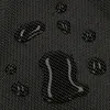 Close-up of water droplets on a textured black surface. Voir les images du produit
